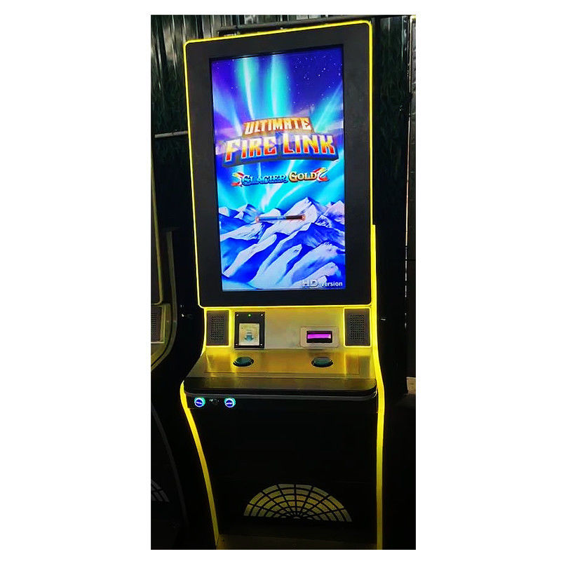 A máquina de jogo multifuncional da pesca do entalhe engrossou verticalmente a cor preta